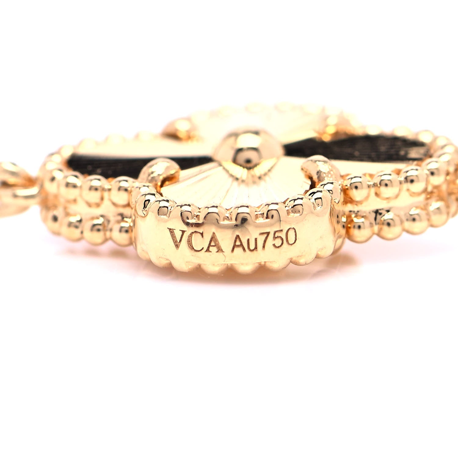Van Cleef & Arpels 18K Yellow Gold 5 Motifs Guilloche Vintage Alhambra Bracelet 5 of 7