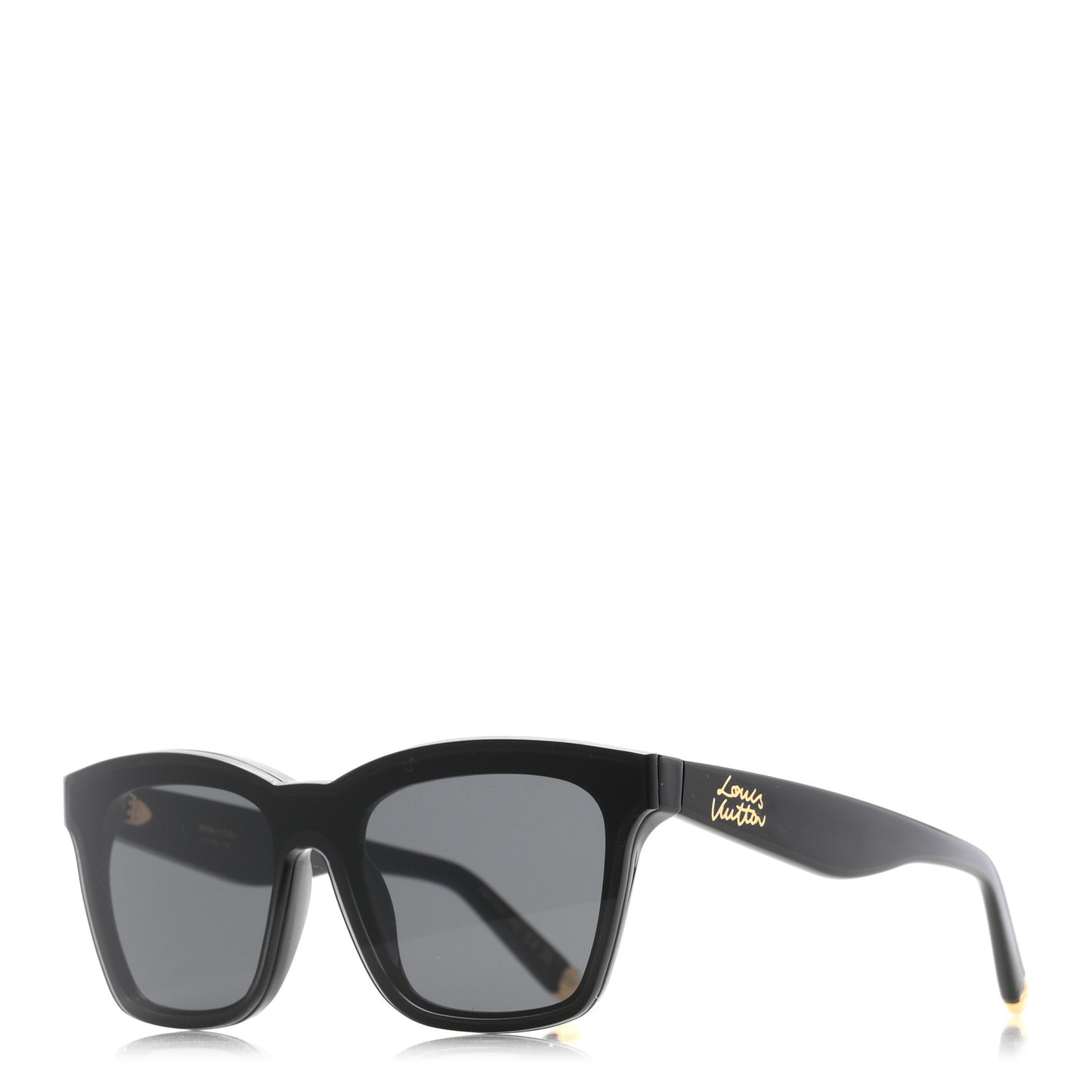 Acetate Nylon LV Script Square Sunglasses Z2970W Black