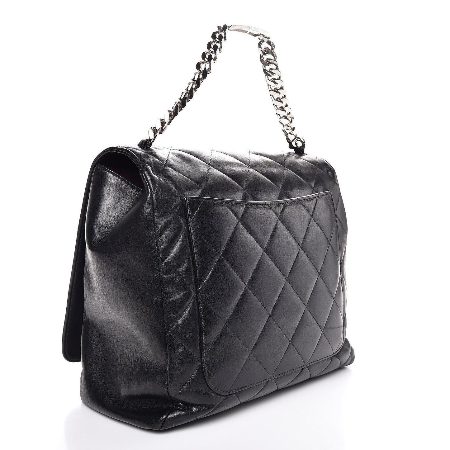 Lambskin Quilted Flap Black