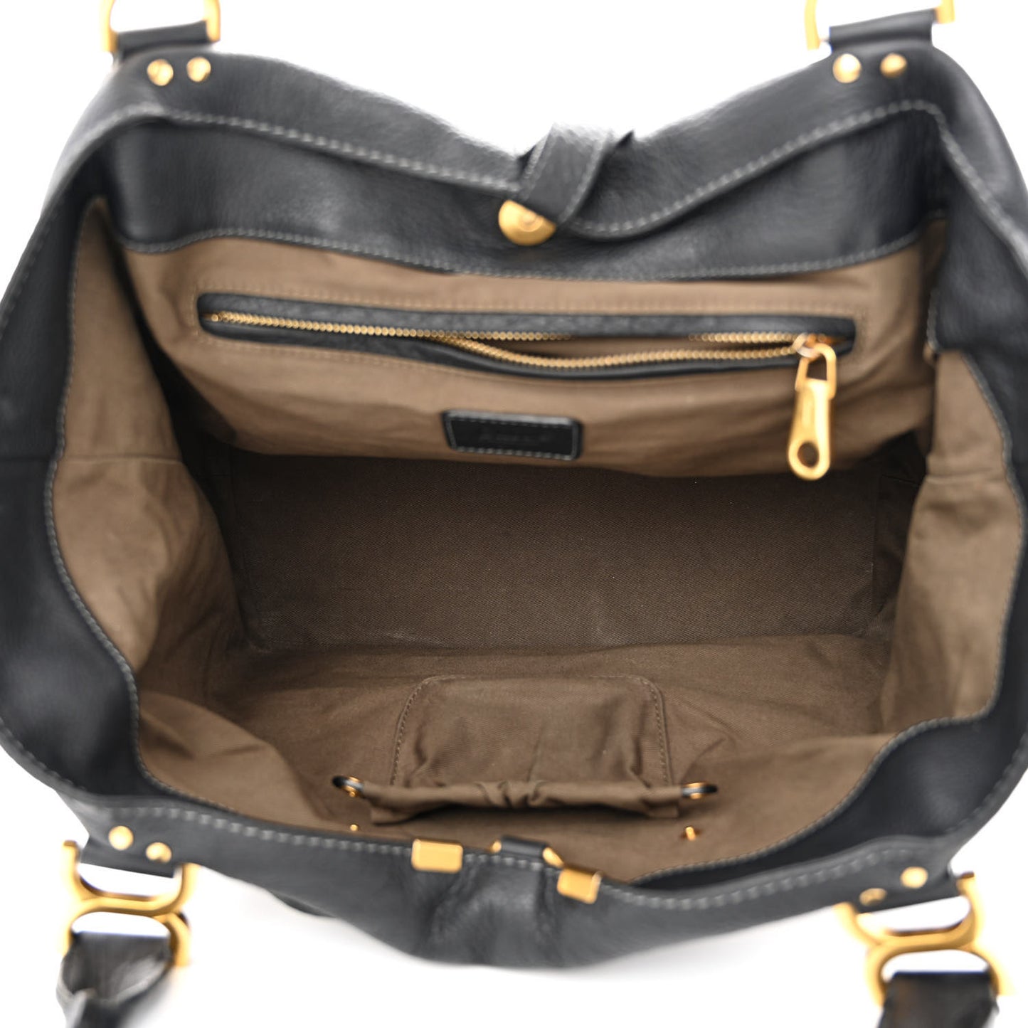 Calfskin Large New Marcie Tote Black