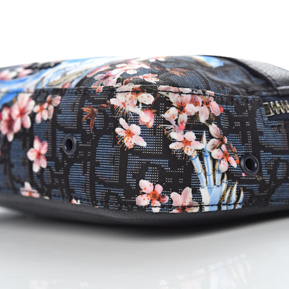 Christian Dior x Sorayama Nylon Grained Calfskin Safari Bag Navy Blue 9 of 10