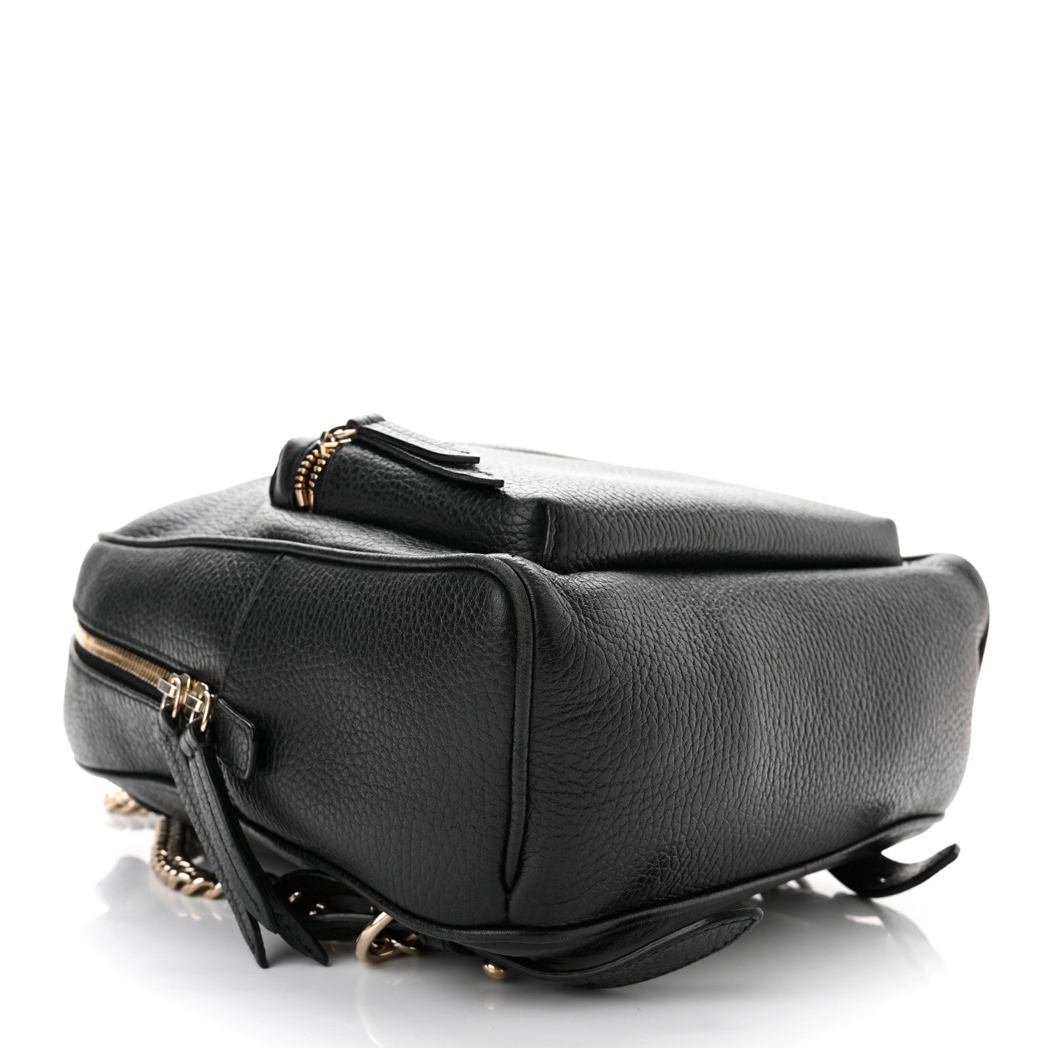 Gucci Pebbled Calfskin Soho Chain Backpack Black 4 of 10