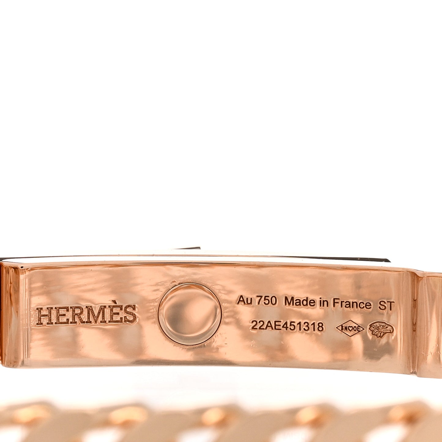 18K Rose Gold Diamond PM Kelly Gourmette Bracelet ST