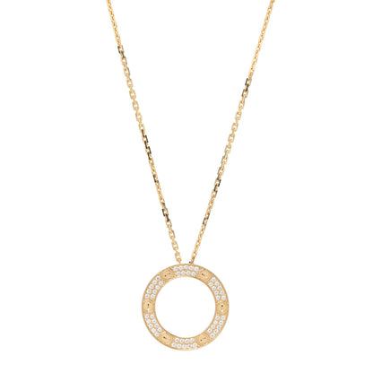 Cartier 18K Yellow Gold Diamond LOVE Paved Necklace 1 of 5