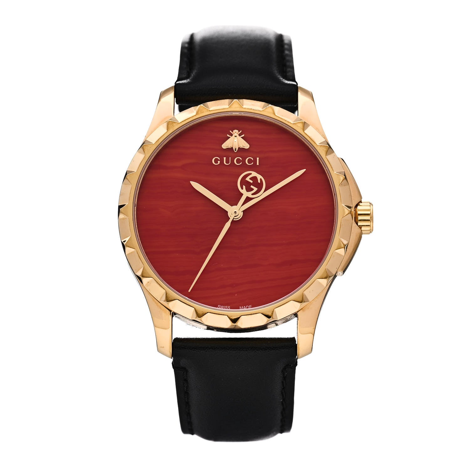 Gucci Stainless Steel Calfskin 38mm G-Timeless Quartz Watch Coral 1 of 4