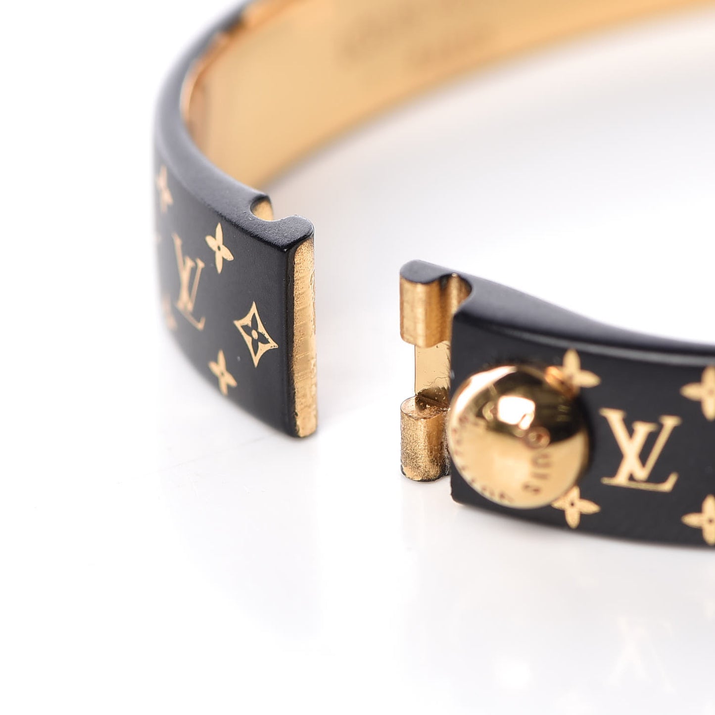 Monogram Nanogram Cuff S Black Gold