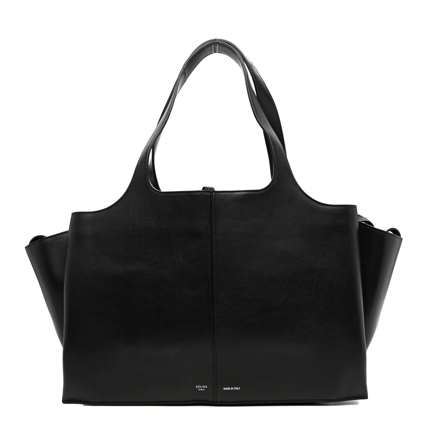 Smooth Calfskin Small Tri-Fold Bag Black