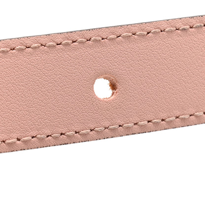 Gucci Azalea Calfskin Enamel Monochrome Double G 20mm Belt 85 34 Perfect Pink 6 of 9