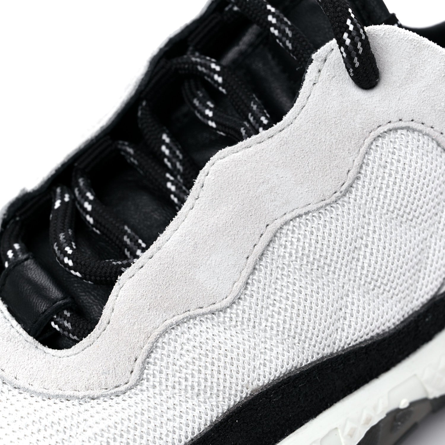 Chanel Mesh Suede Calfskin Quilted Sneakers 37.5 White Ivory 10 of 11