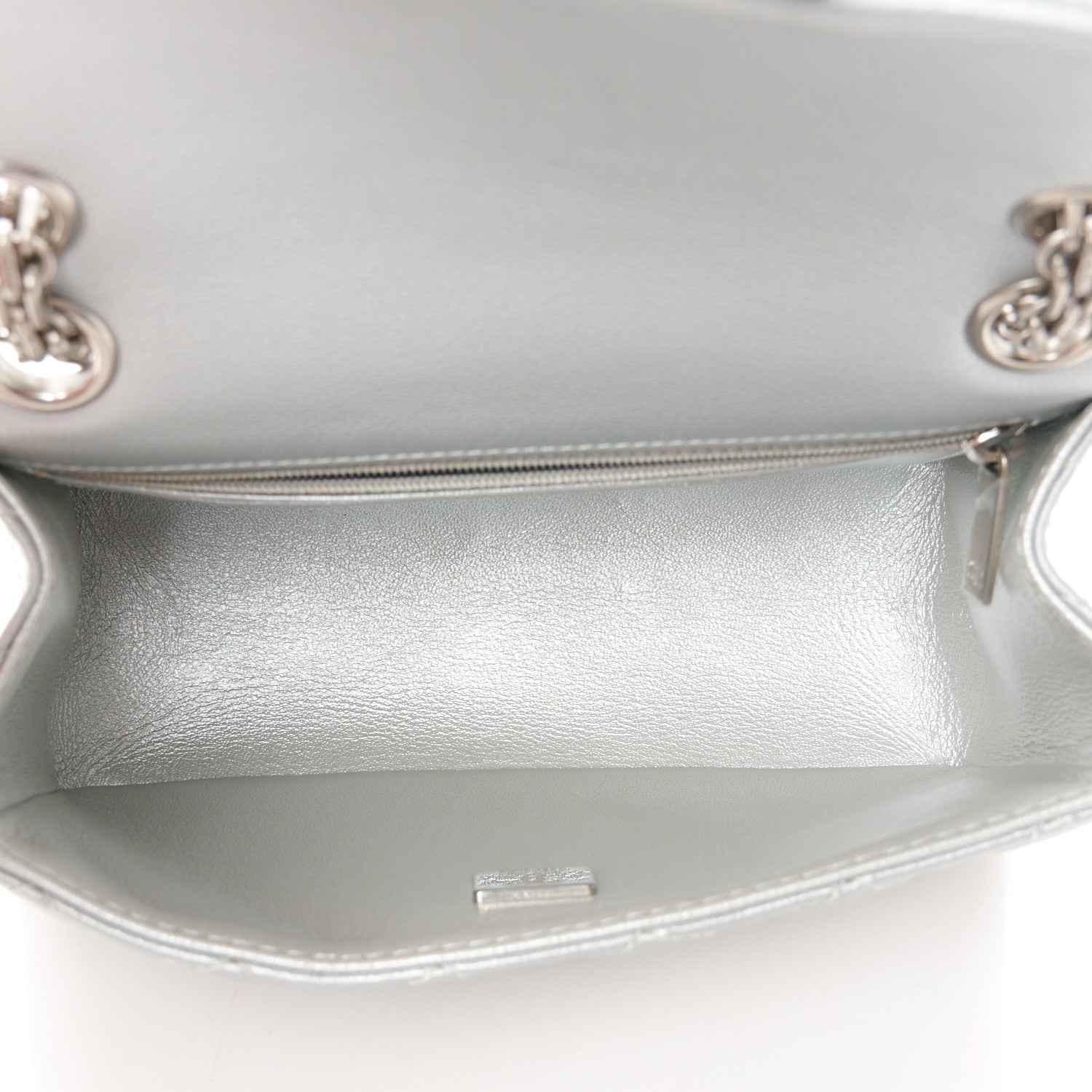 Chanel Metallic Grained Calfskin Quilted 2.55 Reissue Mini Flap Silver 5 of 10