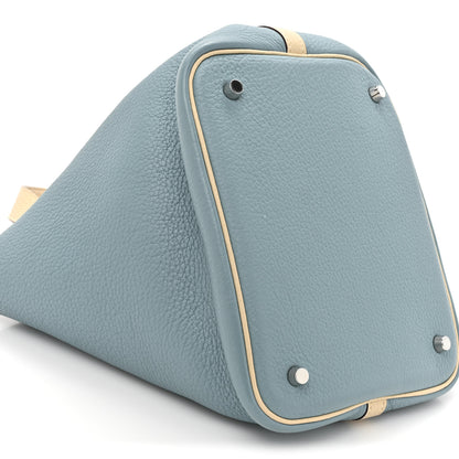 Hermes Taurillon Clemence Picotin 22 MM Ciel Parchemin 10 of 12