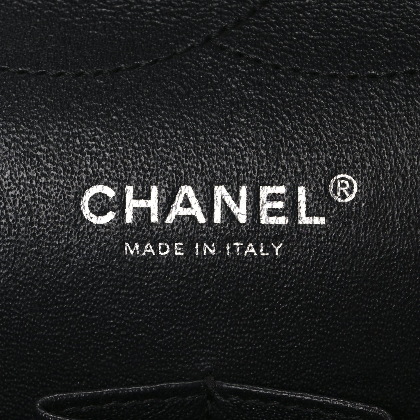 Iridescent Caviar Quilted Jumbo Double Flap Black