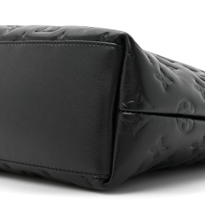 Louis Vuitton Lambskin Embossed Monogram Coussin Hobo MM Black 9 of 10