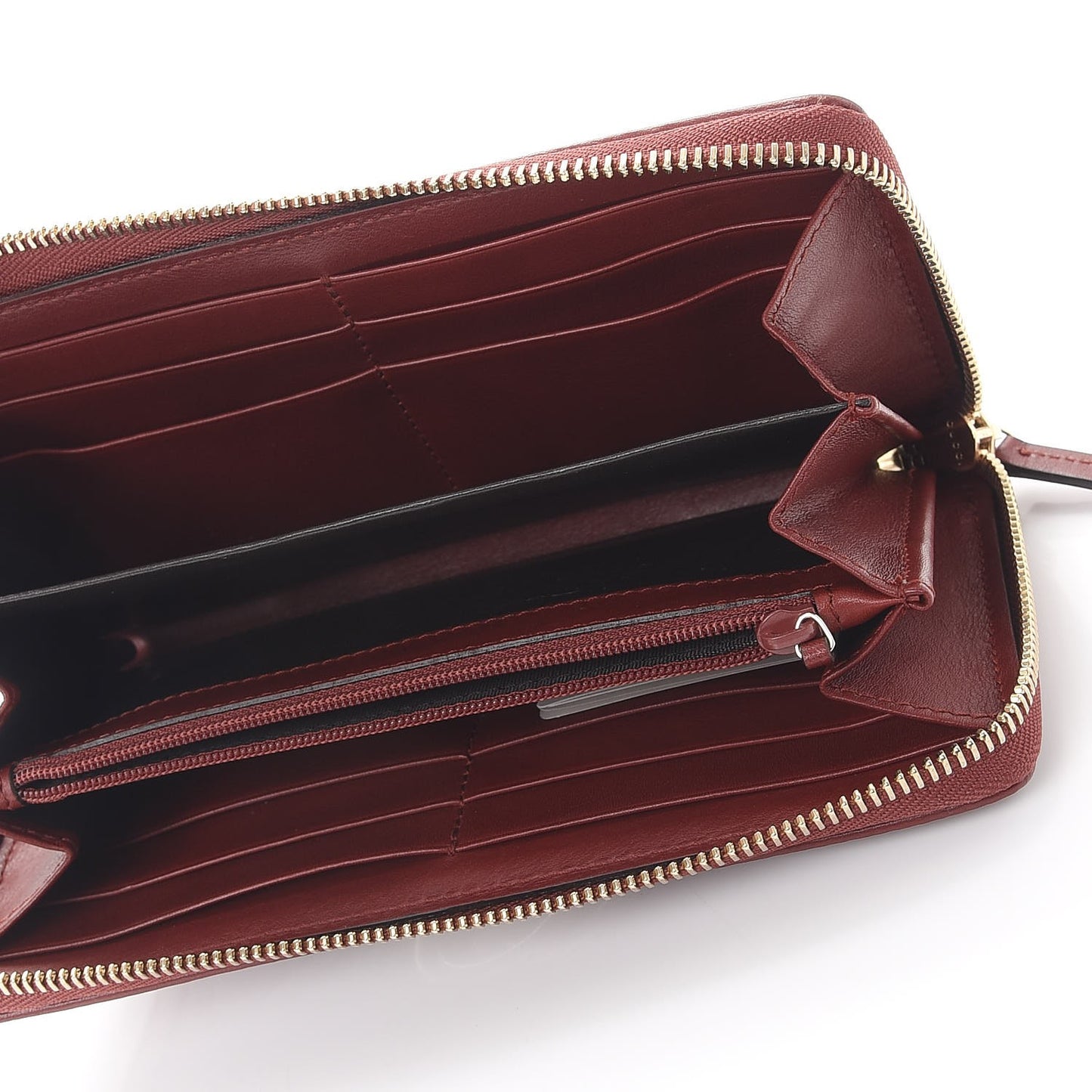 Guccissima Sukey Zip Around Wallet Red