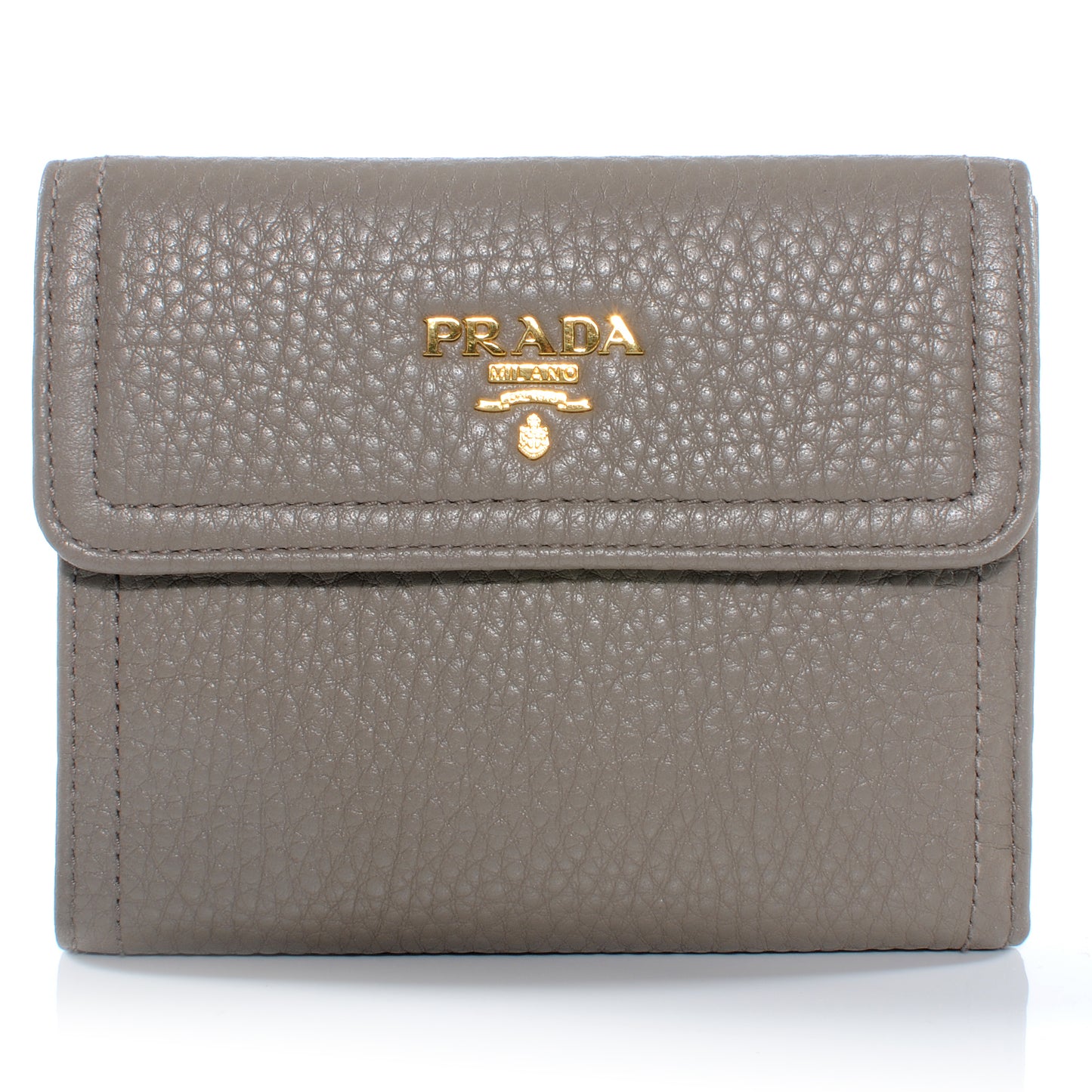 Vitello Daino Compact Wallet Argilla