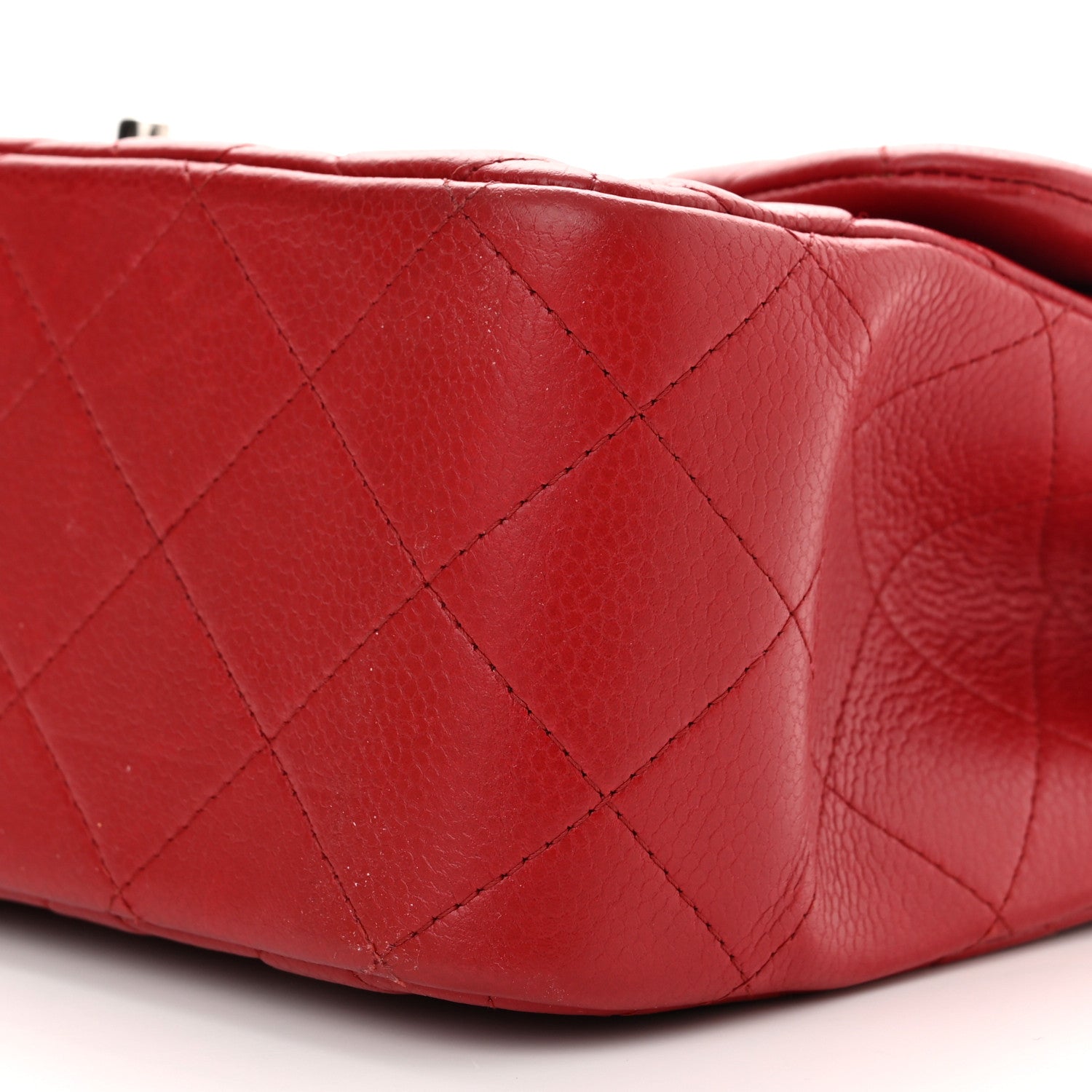 Chanel Caviar Quilted Jumbo Double Flap Dark Red 10 of 10