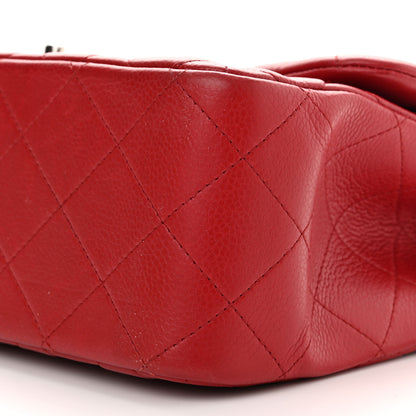 Chanel Caviar Quilted Jumbo Double Flap Dark Red 10 of 10