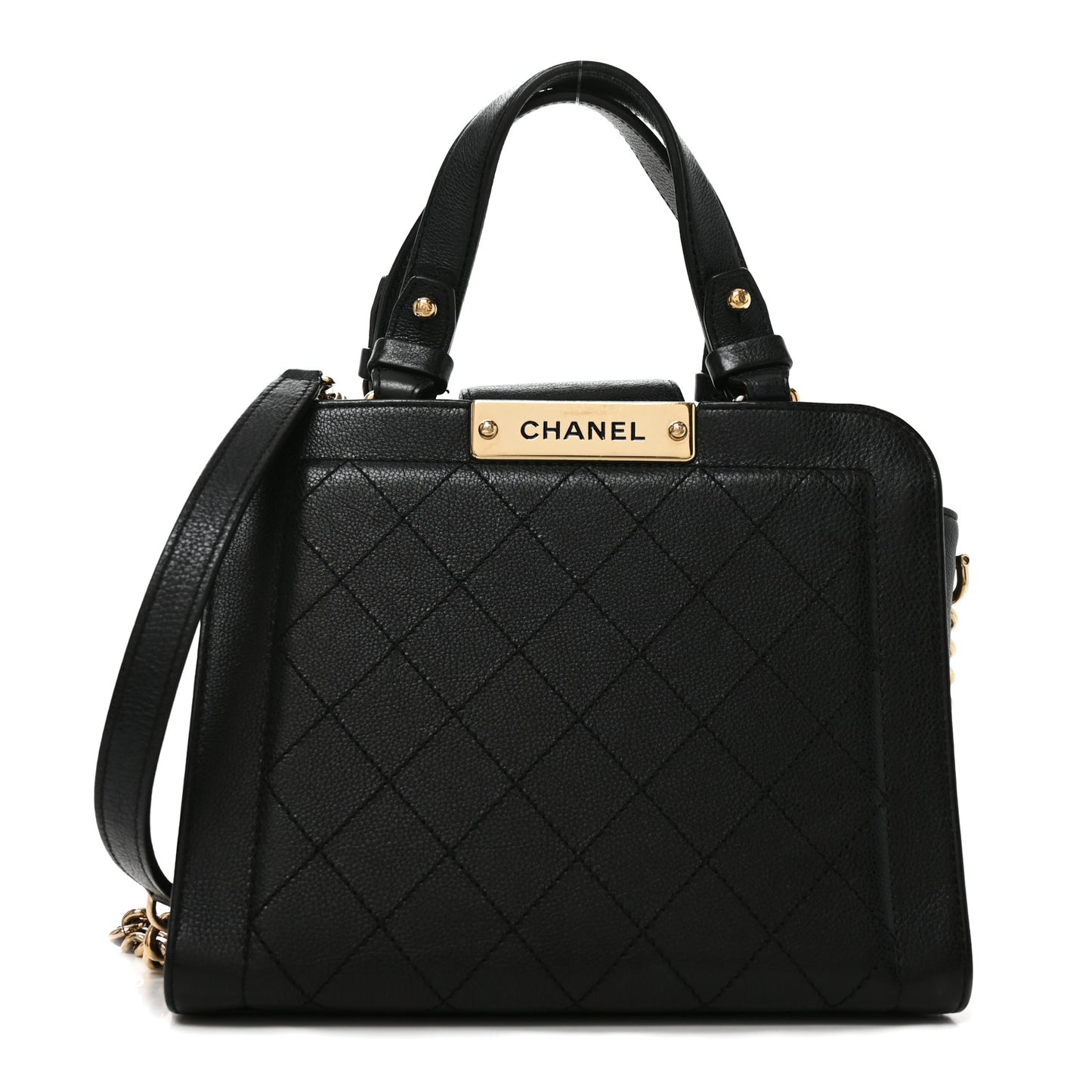 Goatskin Hip East West Shoulder Bag Black