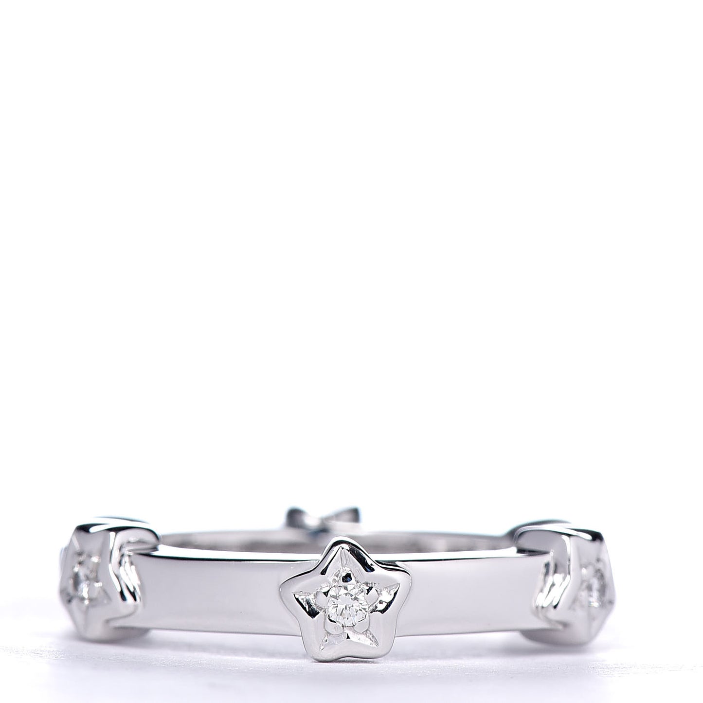 18K White Gold Diamond Comete Band Ring 47 4