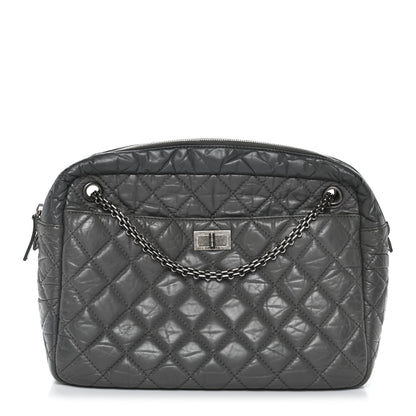 Chanel Aged Calfskin Quilted Large Reissue Camera Case Grey 1 of 12