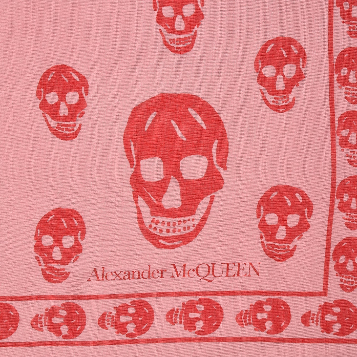 Silk Chiffon Skull Scarf Roseate Red