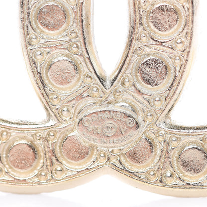 Chanel Pearl Crystal CC Brooch Gold 4 of 5
