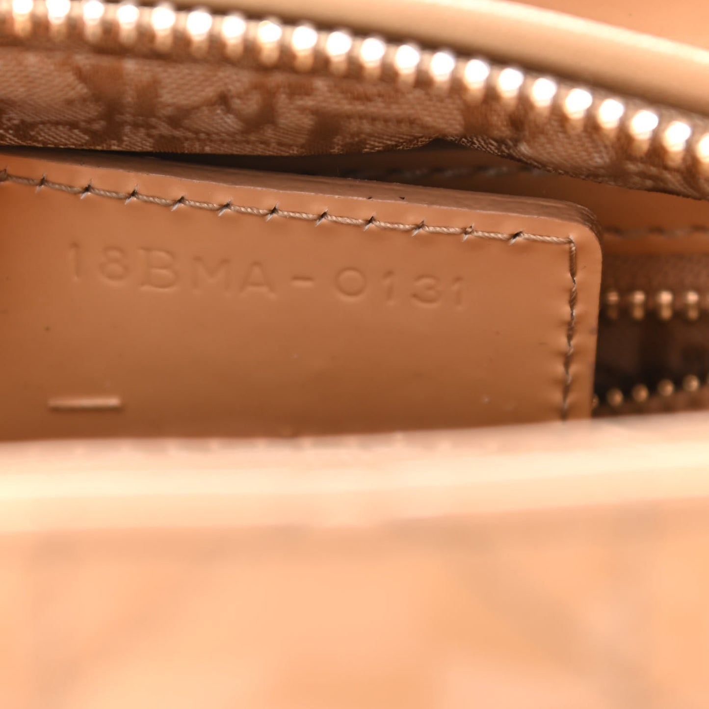 Patent Cannage Medium Lady Dior Beige