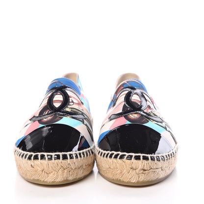 Chanel Patent Fabric CC Espadrilles 39 Multicolor Black 2 of 10
