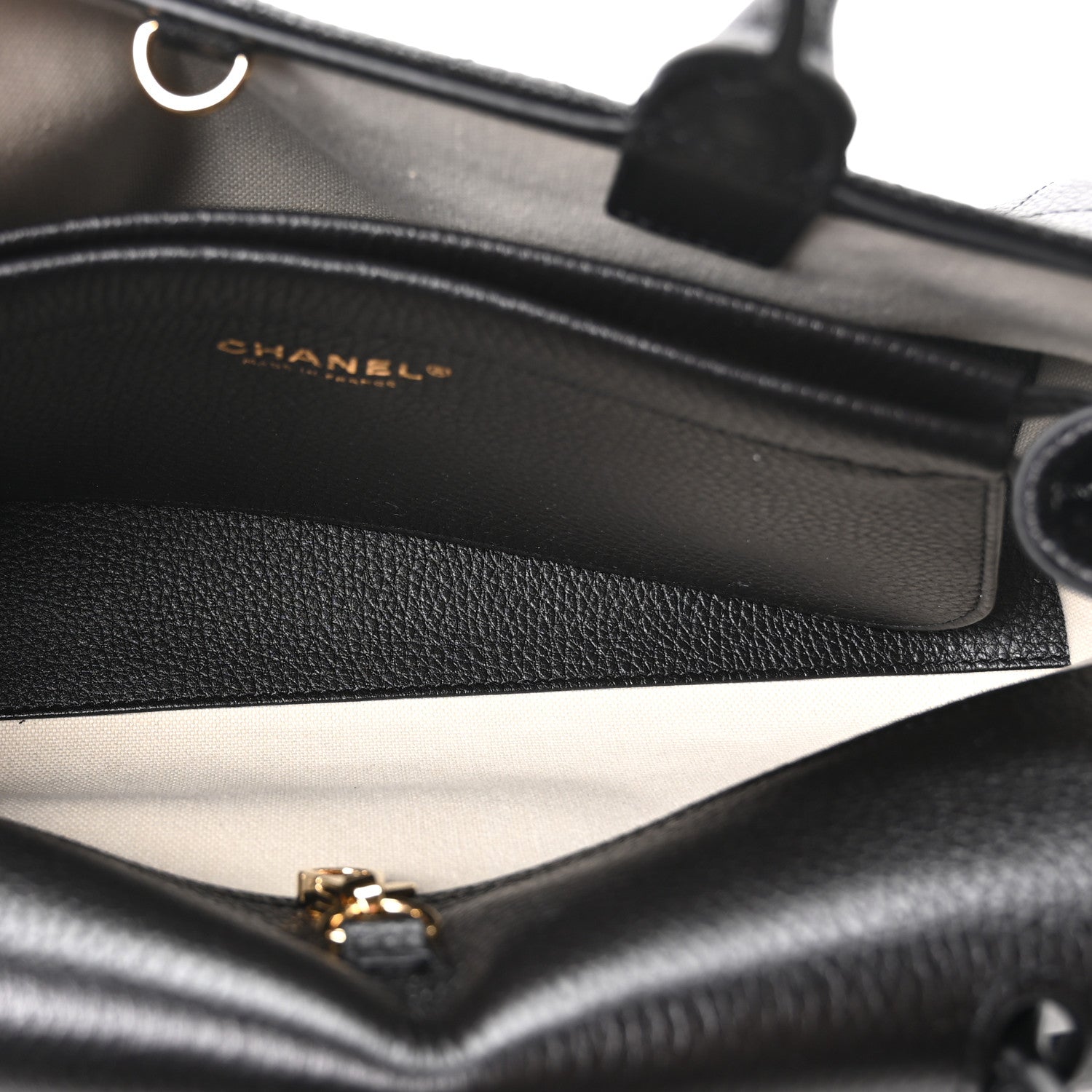 Chanel Grained Calfskin Stitched Urban Essentials Small Shopping Bag Black 5 of 10