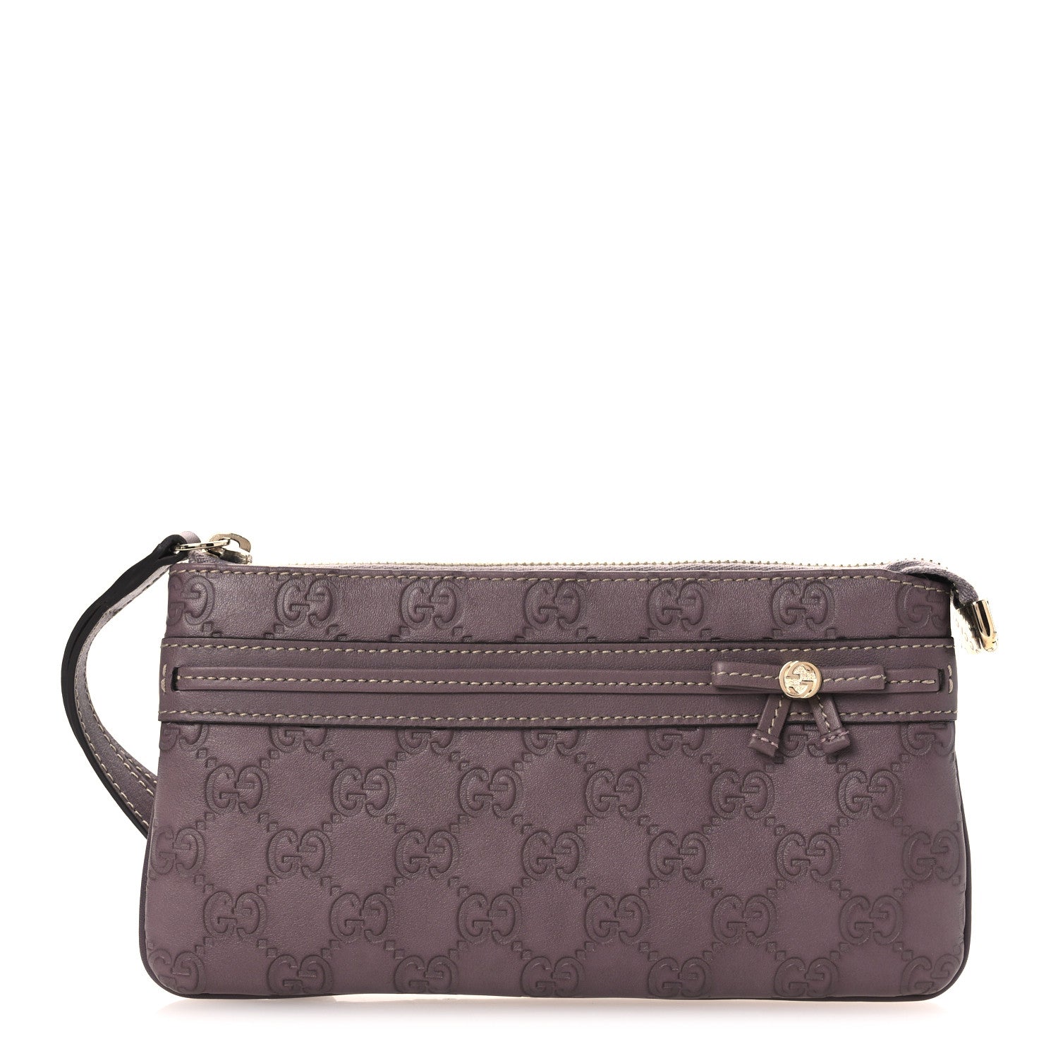 Gucci Guccissima Mayfair Wristlet Mauve 1 of 11