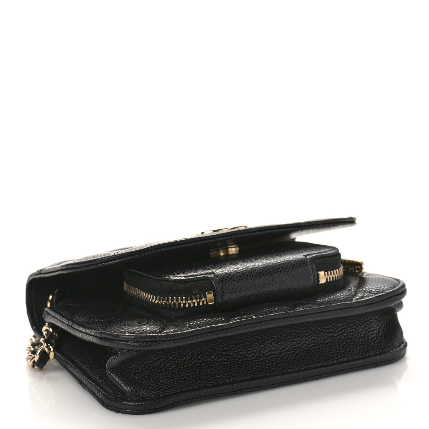 Chanel Caviar Quilted Business Affinity Clutch With Chain Black 4 of 10