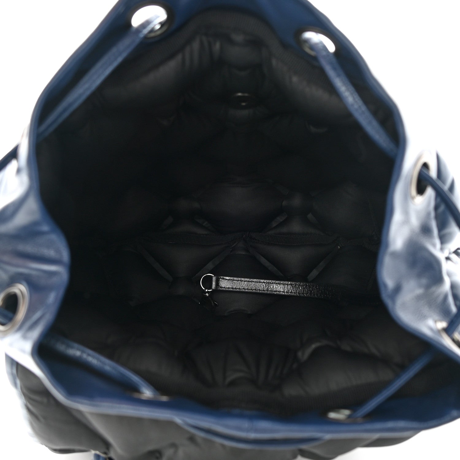 Chanel Calfskin Quilted Chesterfield Backpack Blue 5 of 11