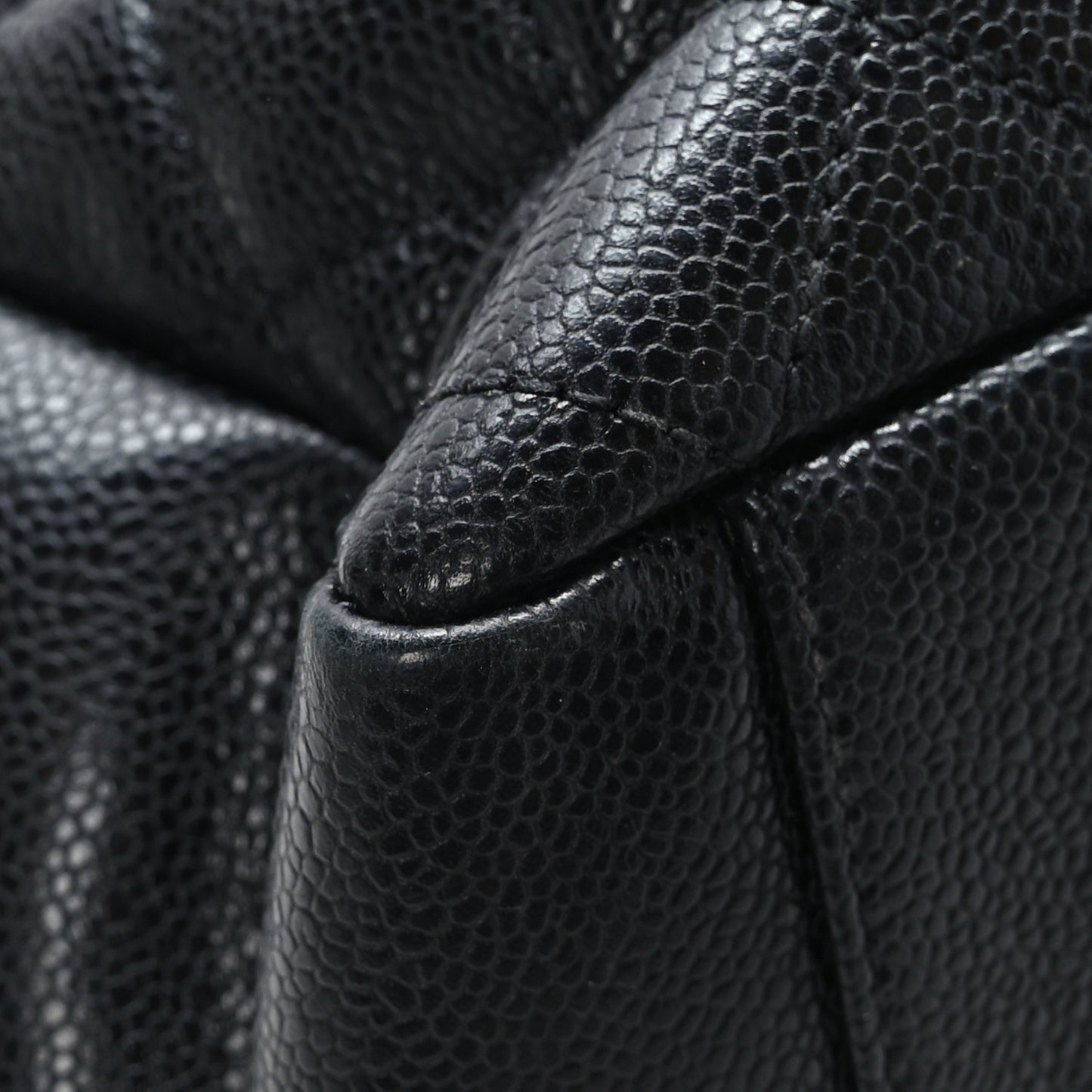Caviar Quilted Grand Shopping Tote GST Black