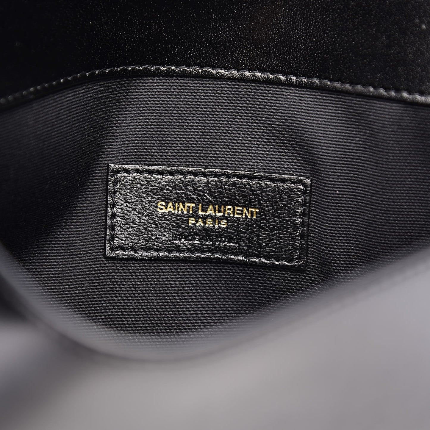 Smooth Shiny Calfskin Monogram Uptown Pouch Black