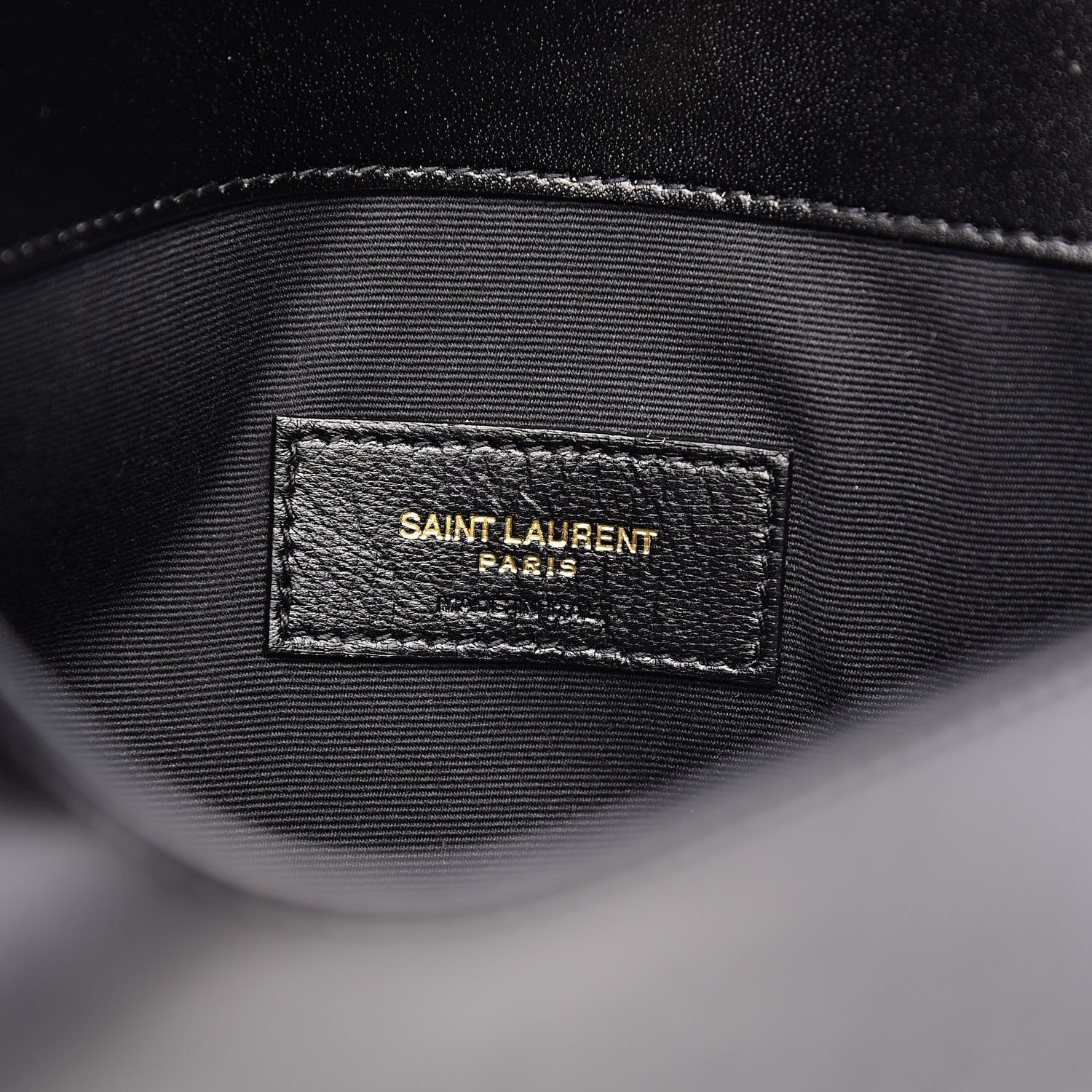 Saint Laurent Smooth Shiny Calfskin Monogram Uptown Pouch Black 6 of 8