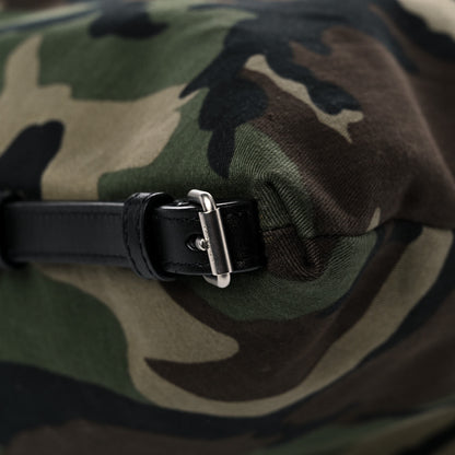 Saint Laurent Gabardine Camouflage Large Convertible ID Bag Black Green 6 of 9