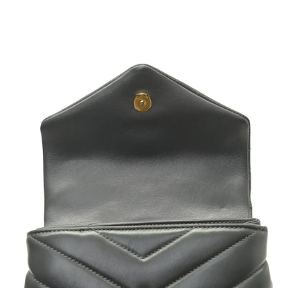 Saint Laurent Calfskin Y Quilted Monogram Toy Loulou Satchel Storm 14 of 15