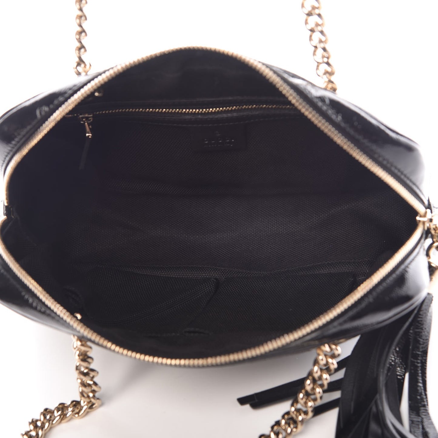 Soft Patent Small Soho Bowler Black