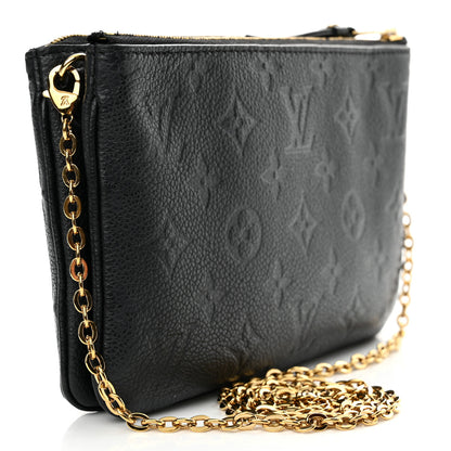 Louis Vuitton Empreinte Double Zip Pochette Black 3 of 12