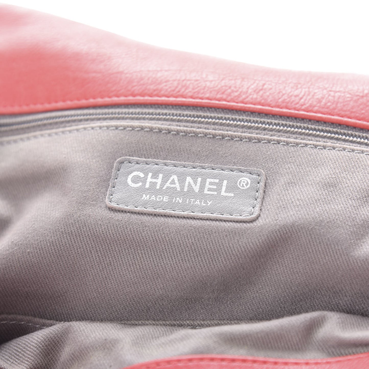 Calfskin Stitch It Accordion Flap Red