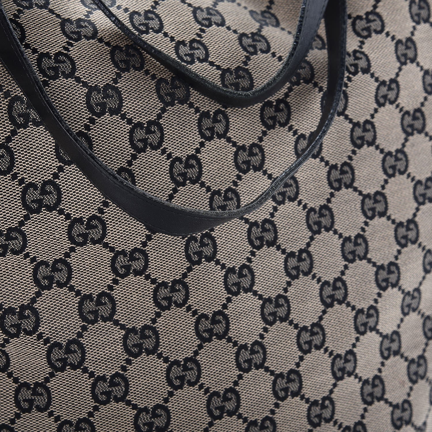 Gucci Monogram Canvas Medium Tote Black 9 of 10