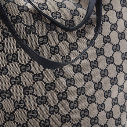 Gucci Monogram Canvas Medium Tote Black 9 of 10