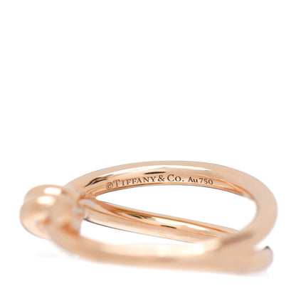 Tiffany 18K Rose Gold Knot Double Row Ring 54 6.75 5 of 6