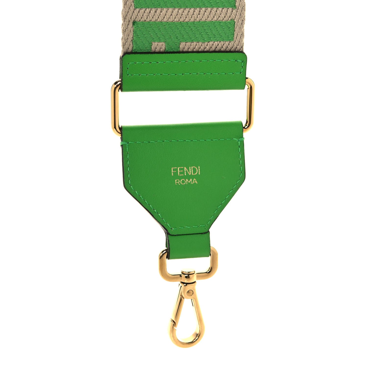 Fendi Canvas Calfskin FF 1974 Strap You Green 3 of 4