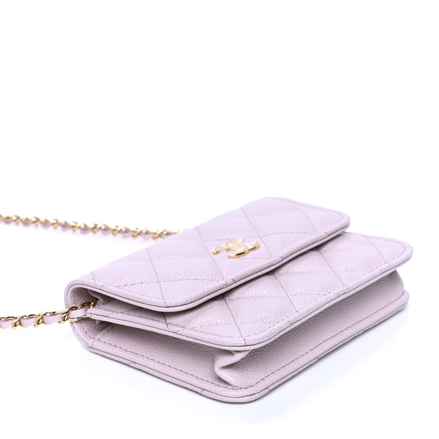 Chanel Caviar Quilted Miss Coco Clutch With Chain Light Purple 2 of 5