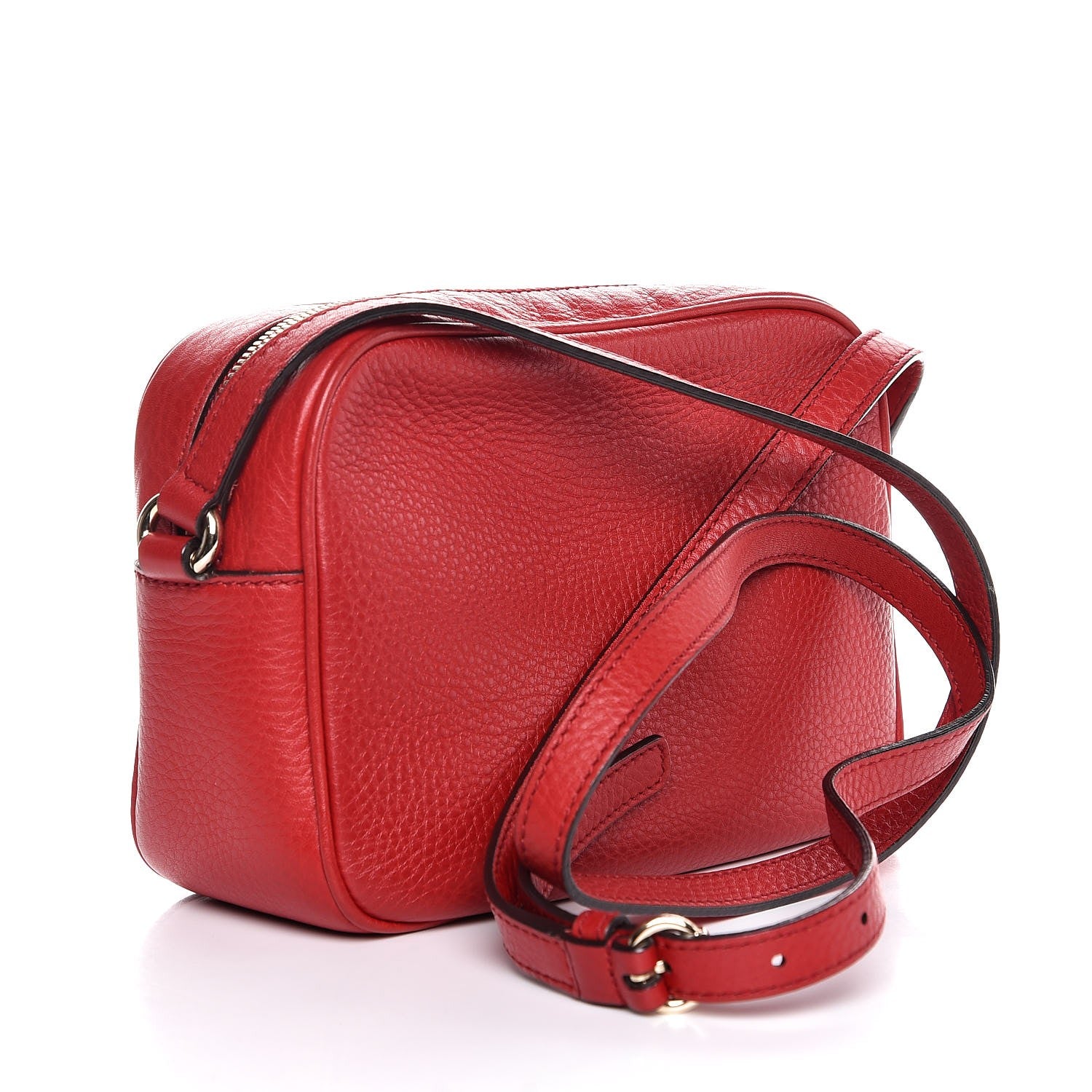 Gucci Pebbled Calfskin Small Soho Disco Bag Tabasco Red 3 of 7