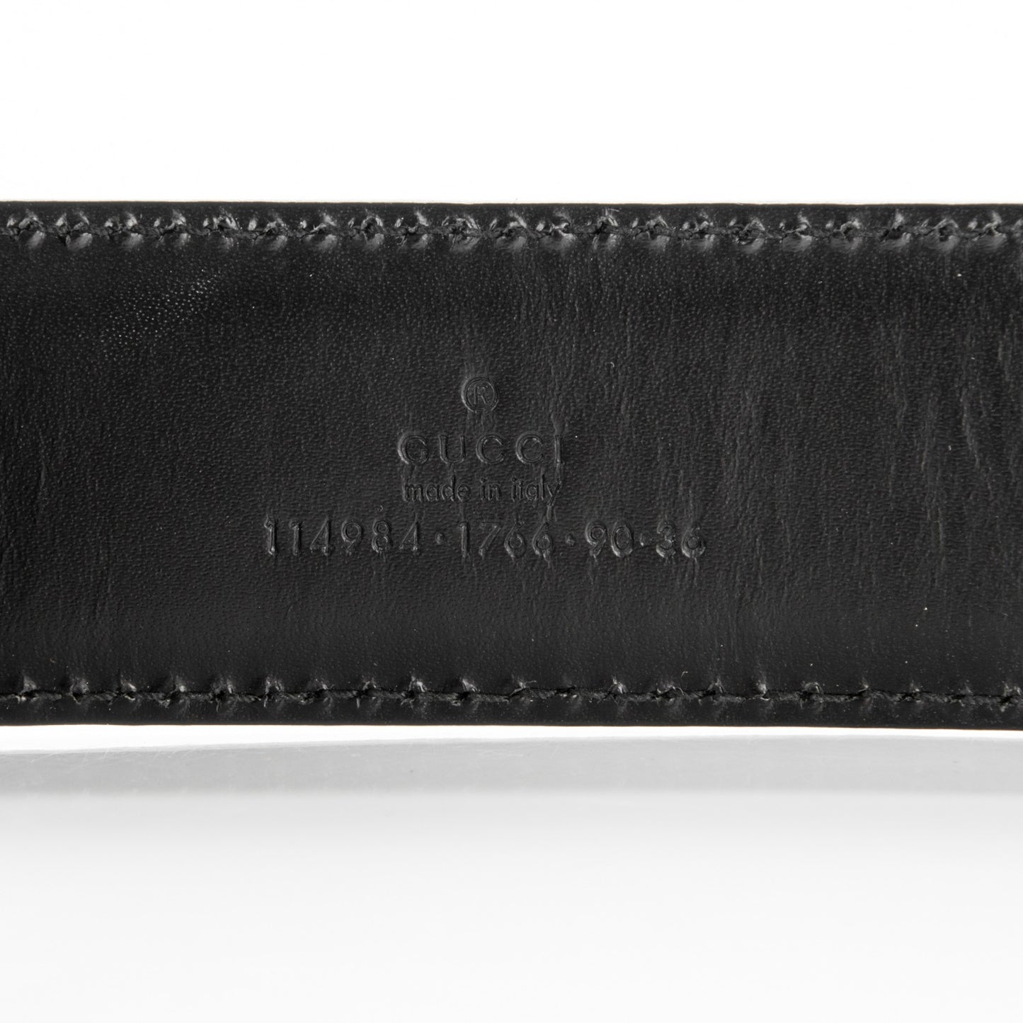 Guccissima Interlocking G Belt 90 36 Black