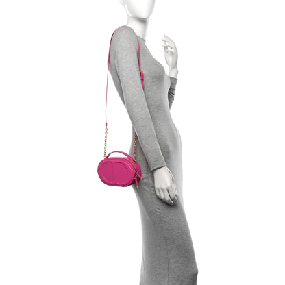 Christian Dior Calfskin CD Signature Oval Crossbody Camera Bag Rani Pink 2 of 11
