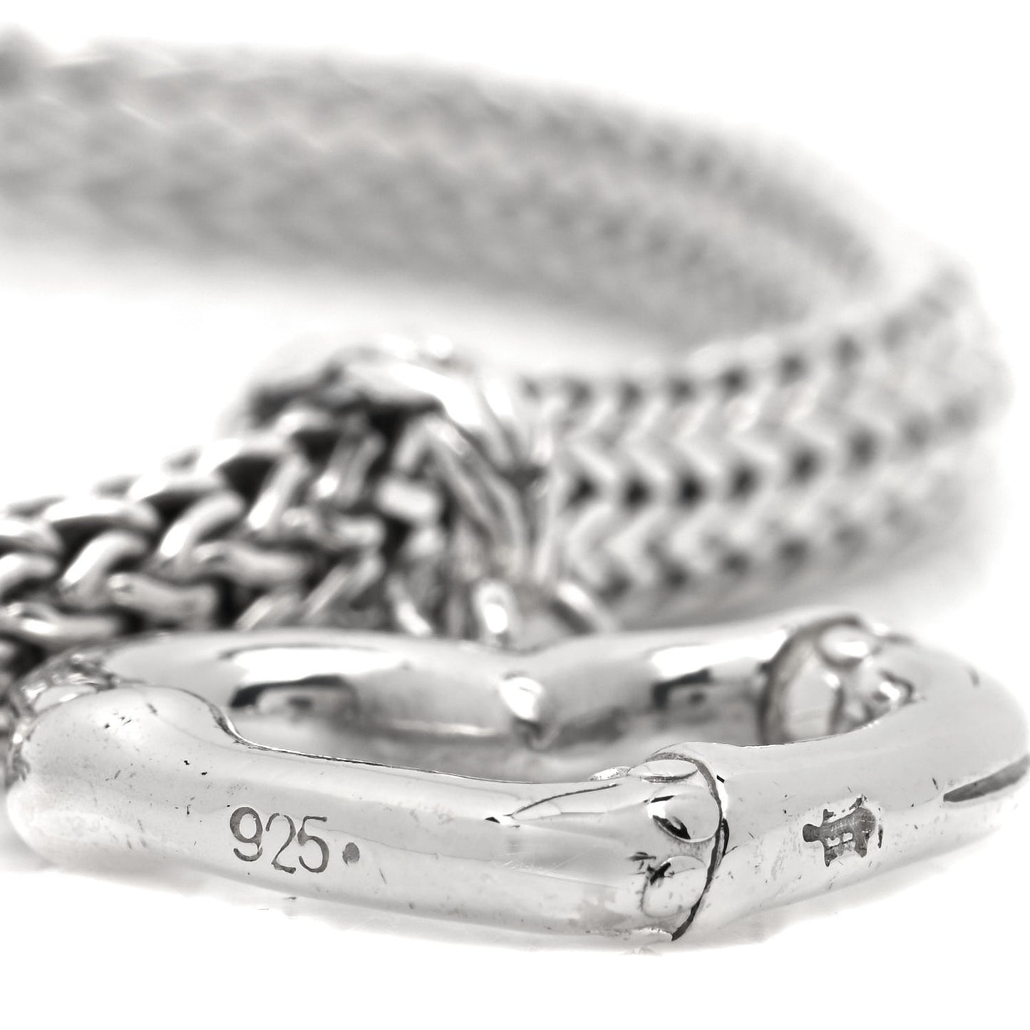 Sterling Silver Bamboo Heart Charm Bracelet