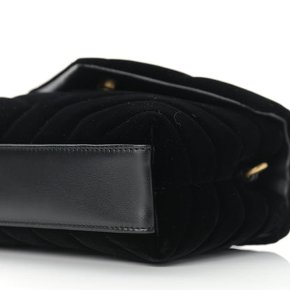 Saint Laurent Velvet Y Quilted Monogram Toy Loulou Chain Satchel French Black 9 of 11